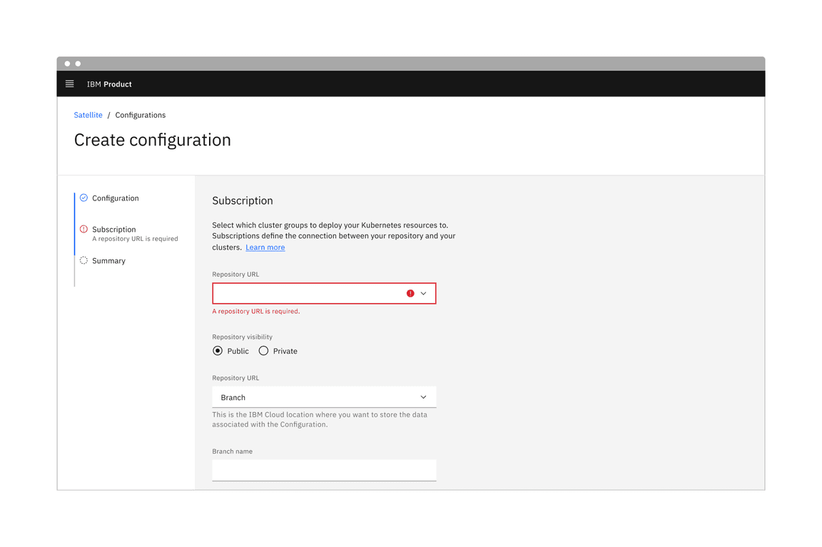 Example of a progress indicator using validation